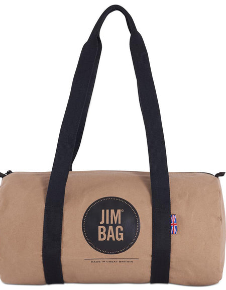 Camel & Black Barrel Bag