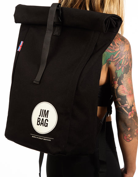 Black & Cream Rolltop Bag