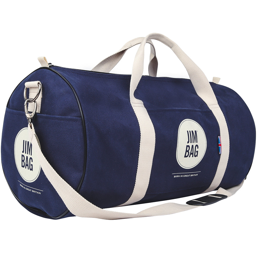 Vintage Gym Barrel Bags - Navy