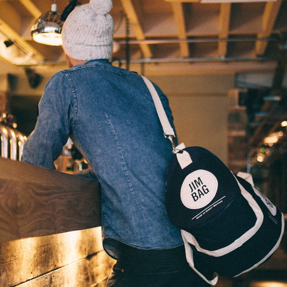 Vintage Gym Barrel Bags - Navy