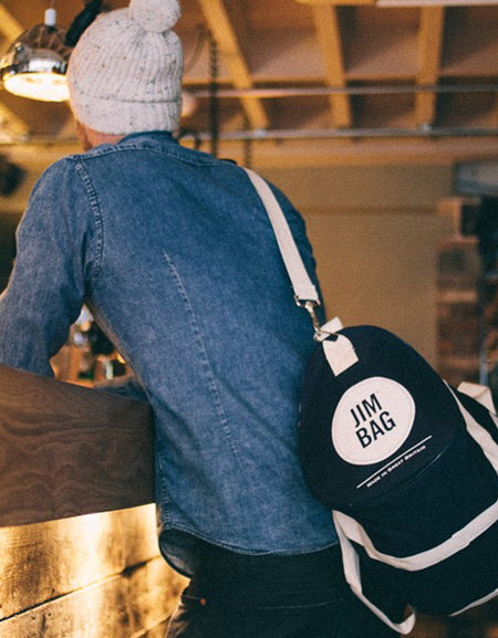 Navy & Cream Holdall Bag