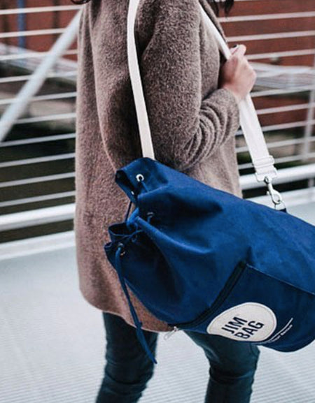 Navy & Cream Duffle Bag