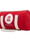 Red & Cream Barrel Bag