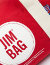 Red & Cream Barrel Bag