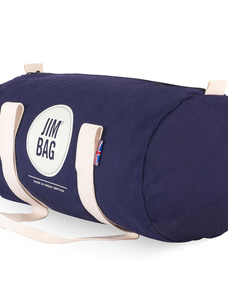 Navy & Cream Barrel Bag