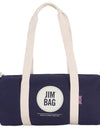 Navy & Cream Barrel Bag