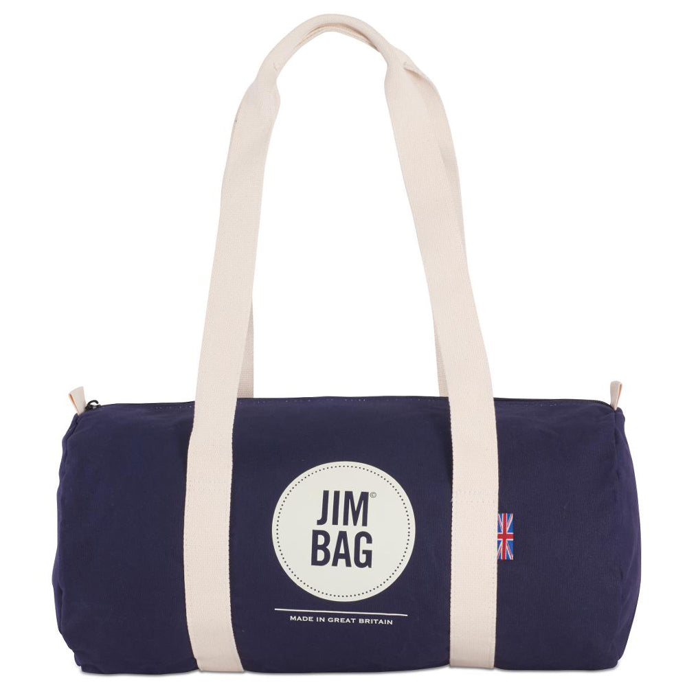 Navy & Cream Barrel Bag