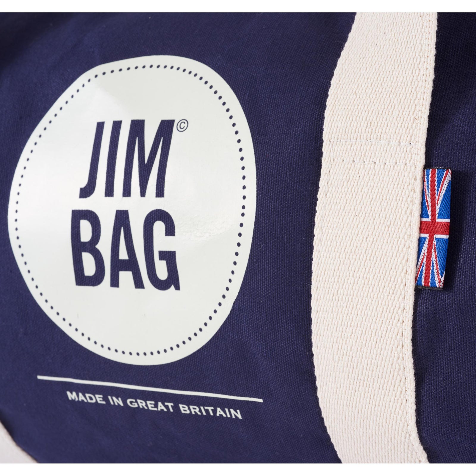 Navy & Cream Barrel Bag