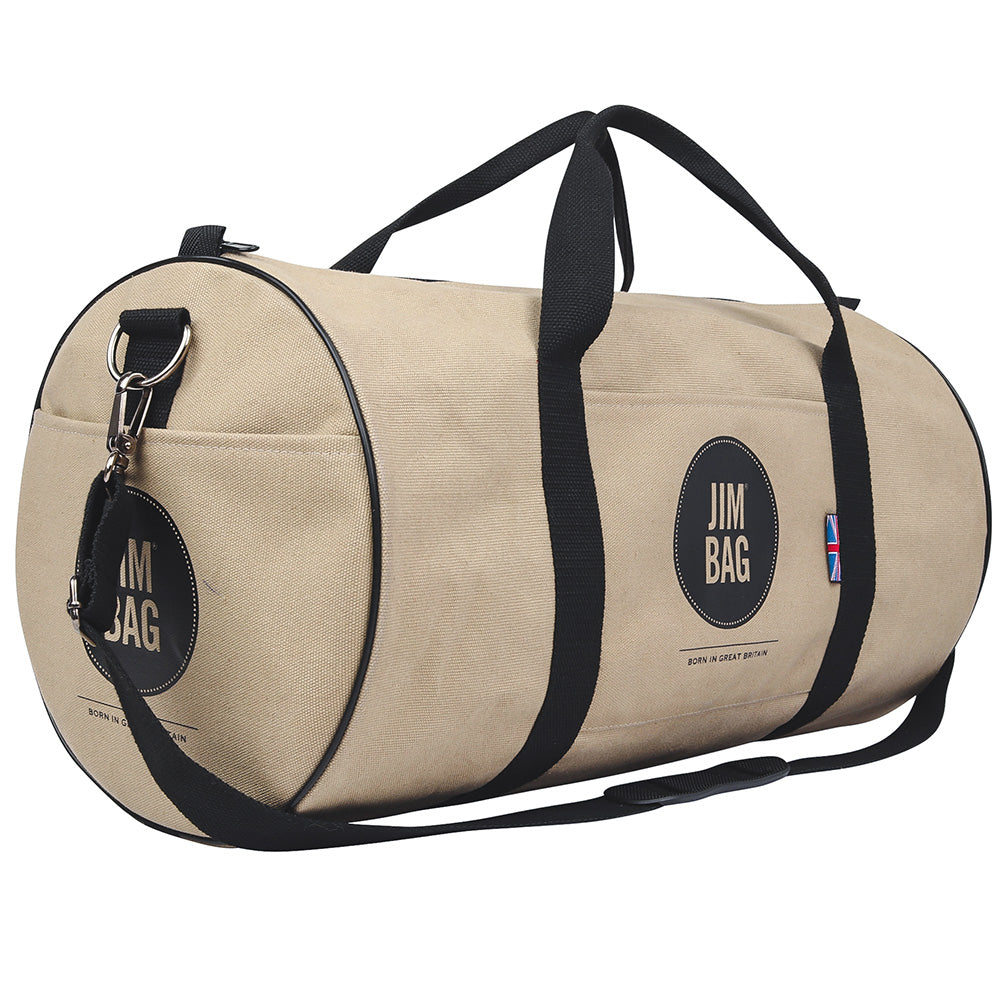 Camel & Black Holdall Bag
