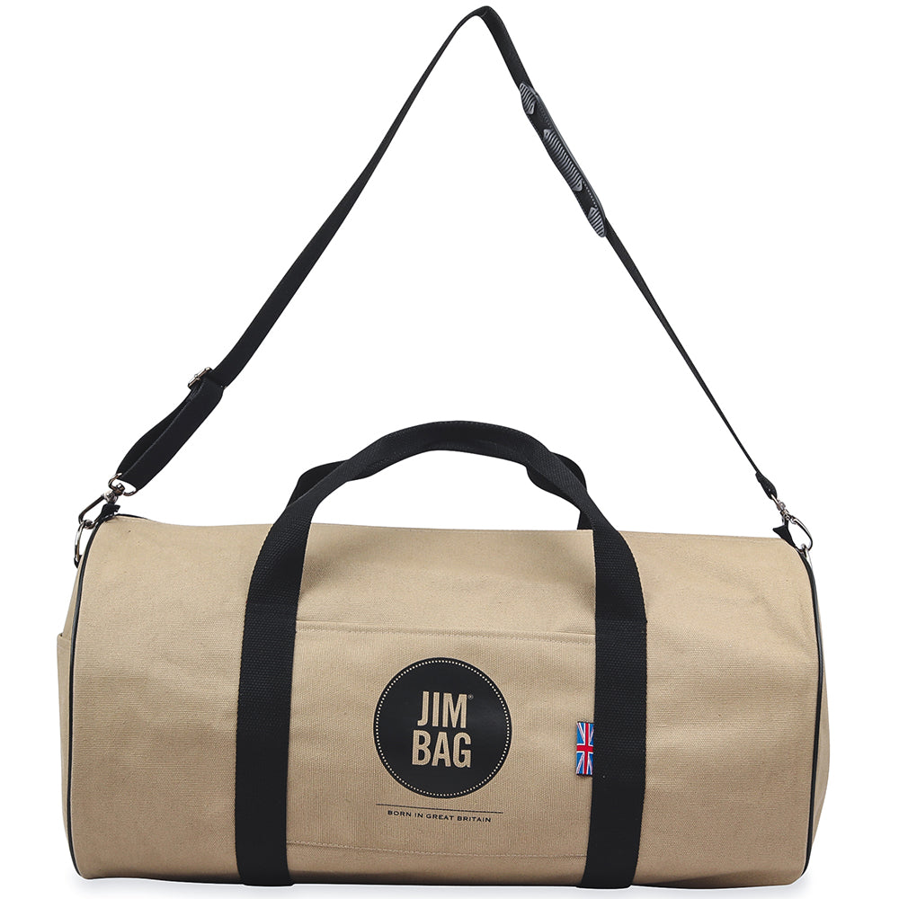 Camel & Black Holdall Bag
