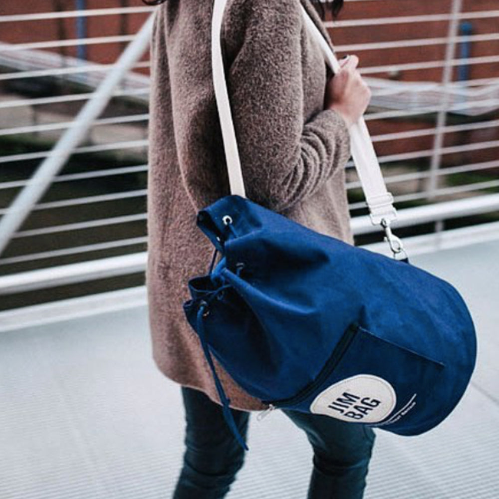 Navy & Cream Duffle Bag